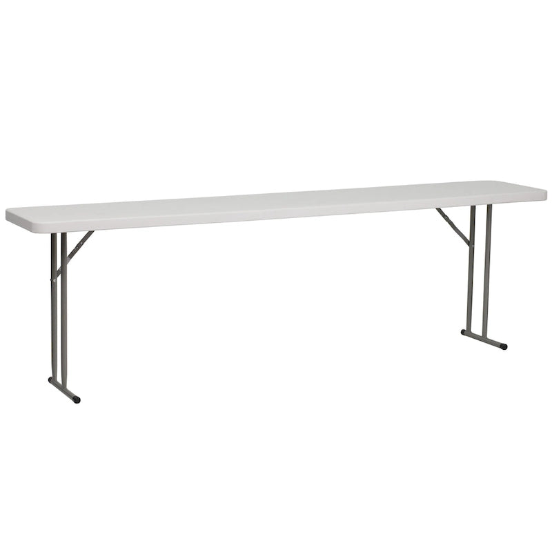 Tavolo Pieghevole da Allenamento da Interno-Esterno in Plastica Bianca 18P x 96L