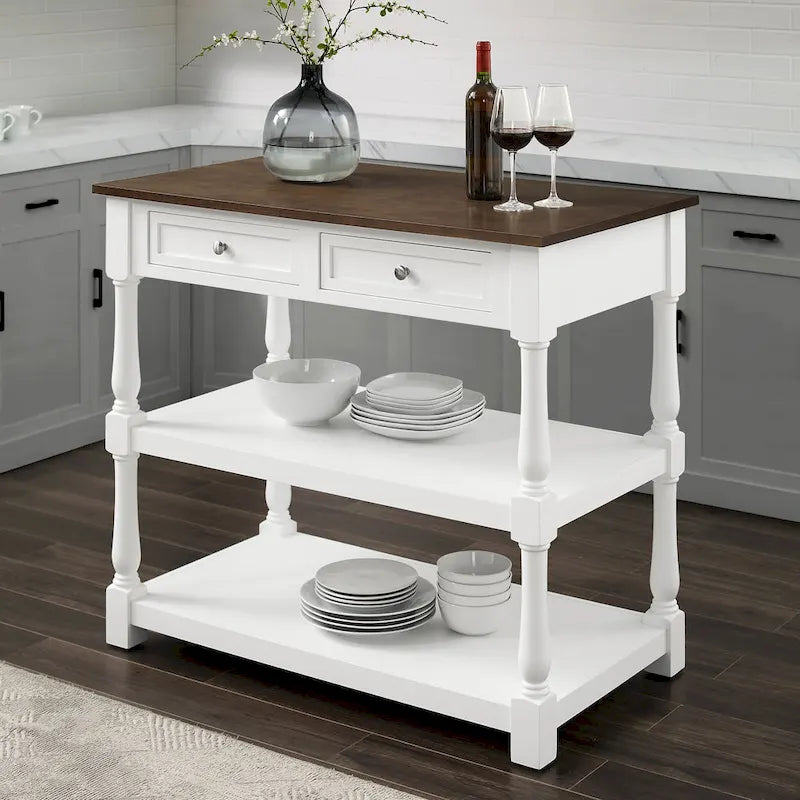 Crosley Caitlyn Wood Top Kitchen Island - 23.63d x 42w x 36.25h