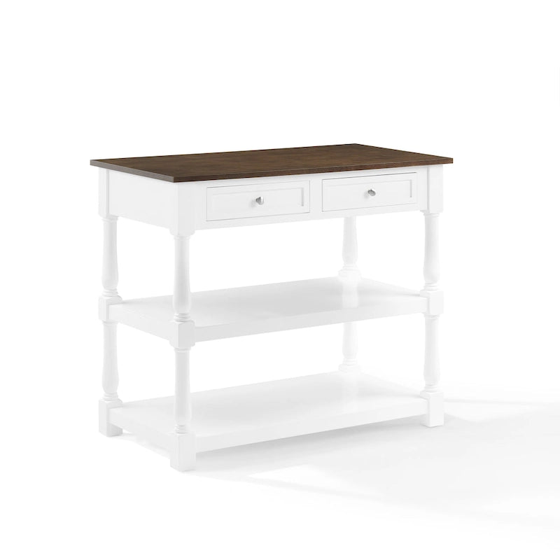 Isola da cucina con ripiano in legno - 23,63p x 42l x 36,25a