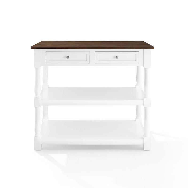 Isola da cucina con ripiano in legno - 23,63p x 42l x 36,25a