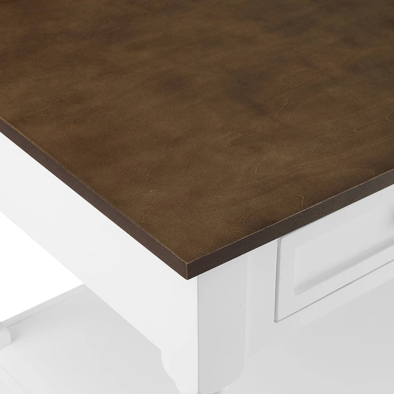 Isola da cucina con ripiano in legno - 23,63p x 42l x 36,25a