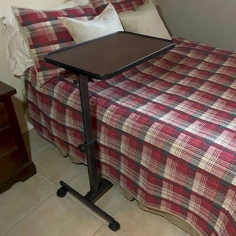 Tavolo da letto regolabile con ruote 61 x 41 cm.