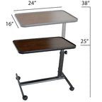 Tavolo da letto regolabile con ruote 61 x 41 cm.