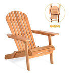 Sedia a sdraio pieghevole in legno di eucalipto per esterni Adirondack