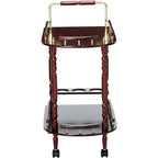Carrello di servizio a 2 ripiani, marrone - 31.25 A x 24.75 L x 15.75 P Pollici