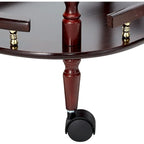 Carrello di servizio a 2 ripiani, marrone - 31.25 A x 24.75 L x 15.75 P Pollici