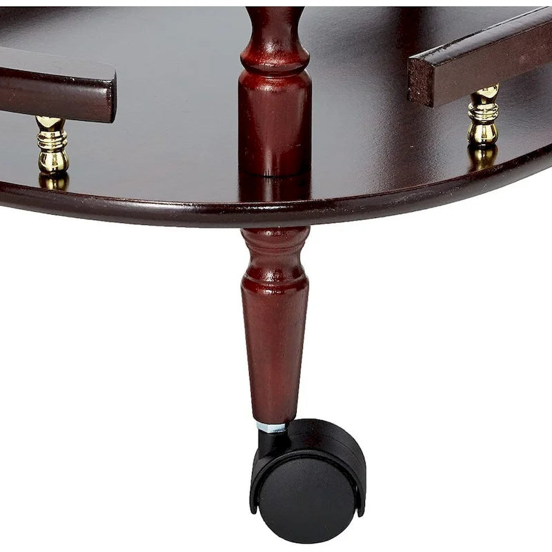 Carrello di servizio a 2 ripiani, marrone - 31.25 A x 24.75 L x 15.75 P Pollici