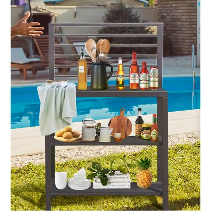 Outdoor Kitchen Island with Storage