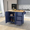 Isola Cucina Mobile con Ruote Bloccabili Armadietto - 134 x 75 x 93.5 cm