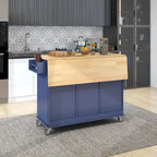 Isola Cucina Mobile con Ruote Bloccabili Armadietto - 134 x 75 x 93.5 cm