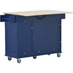 Isola Cucina Mobile con Ruote Bloccabili Armadietto - 134 x 75 x 93.5 cm