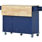 Isola Cucina Mobile con Ruote Bloccabili Armadietto - 134 x 75 x 93.5 cm