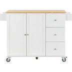 Isola Cucina Mobile con Ruote Bloccabili Armadietto - 134 x 75 x 93.5 cm