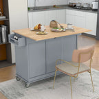 Isola Cucina Mobile con Ruote Bloccabili Armadietto - 134 x 75 x 93.5 cm