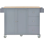 Isola Cucina Mobile con Ruote Bloccabili Armadietto - 134 x 75 x 93.5 cm
