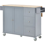 Isola Cucina Mobile con Ruote Bloccabili Armadietto - 134 x 75 x 93.5 cm