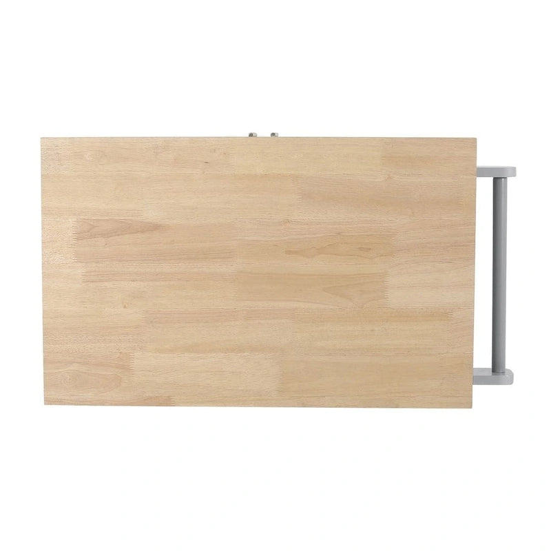 Carrello da cucina contemporaneo in legno con rotelle e contenitore di