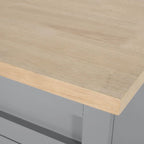Carrello da cucina contemporaneo in legno con rotelle e contenitore di