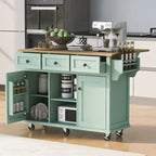 Carrello da cucina con isola con ruote a ribalta, Scaffali portaoggetti