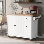 Isola da Cucina Moderna Versatile 53.9 W con Ante a Scomparsa e Armadietti a 3 Cassetti