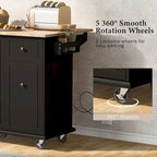 Isola da Cucina Moderna Versatile 53.9 W con Ante a Scomparsa e Armadietti a 3 Cassetti