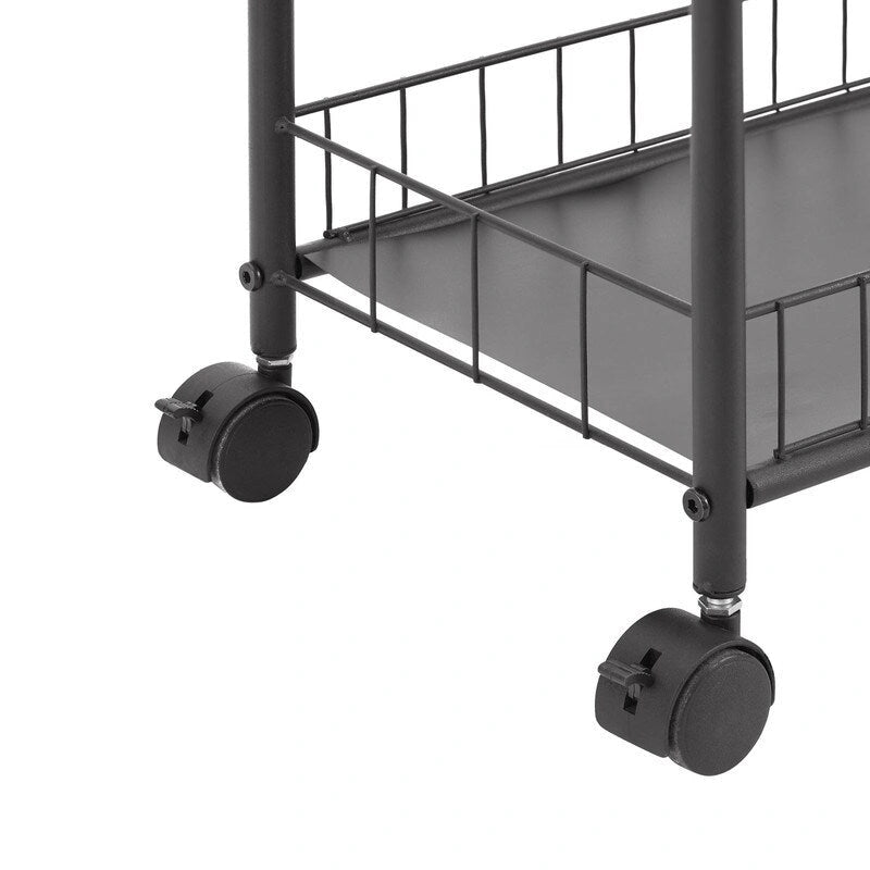 Carrello Portatutto Sottile, Carrello Contenitore Multifunzione, Scaffale Mobile con Ruote Bloccabili