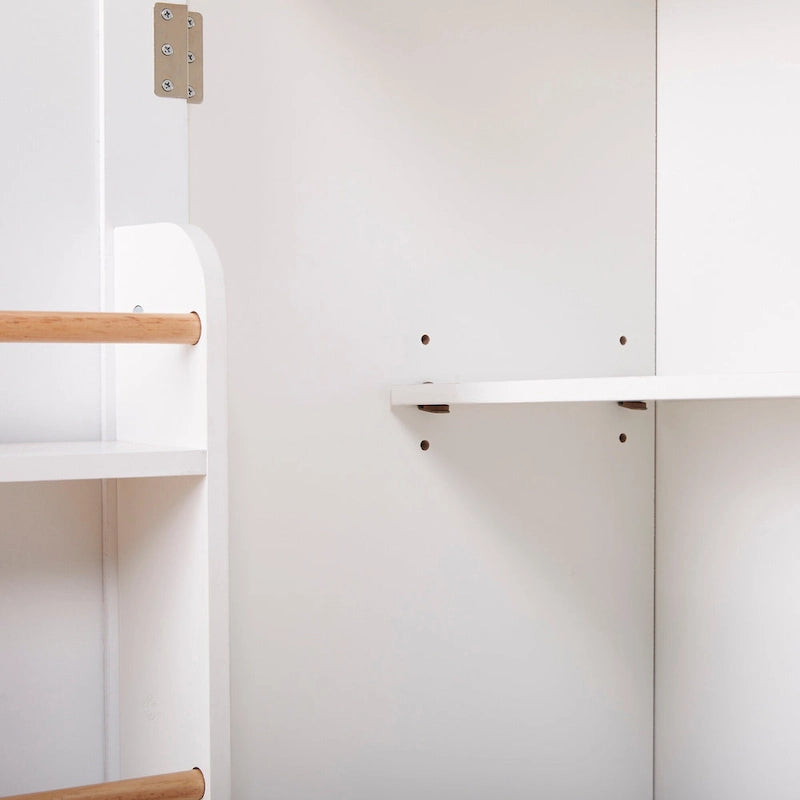Carrello da Cucina con Ruote e Ripiano,Carrello da Cucina con Parte Superiore in Legno di Gomma,Cassetto Spazioso con Divisorio e Scaffale Interno