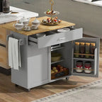 Carrello da cucina con rotelle, cassetto e ripiani portaoggetti