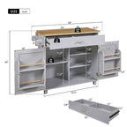 Carrello da cucina con rotelle, cassetto e ripiani portaoggetti