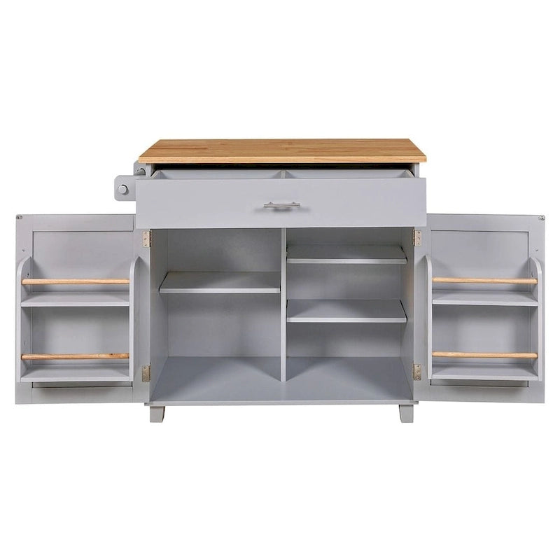 Carrello da cucina con rotelle, cassetto e ripiani portaoggetti