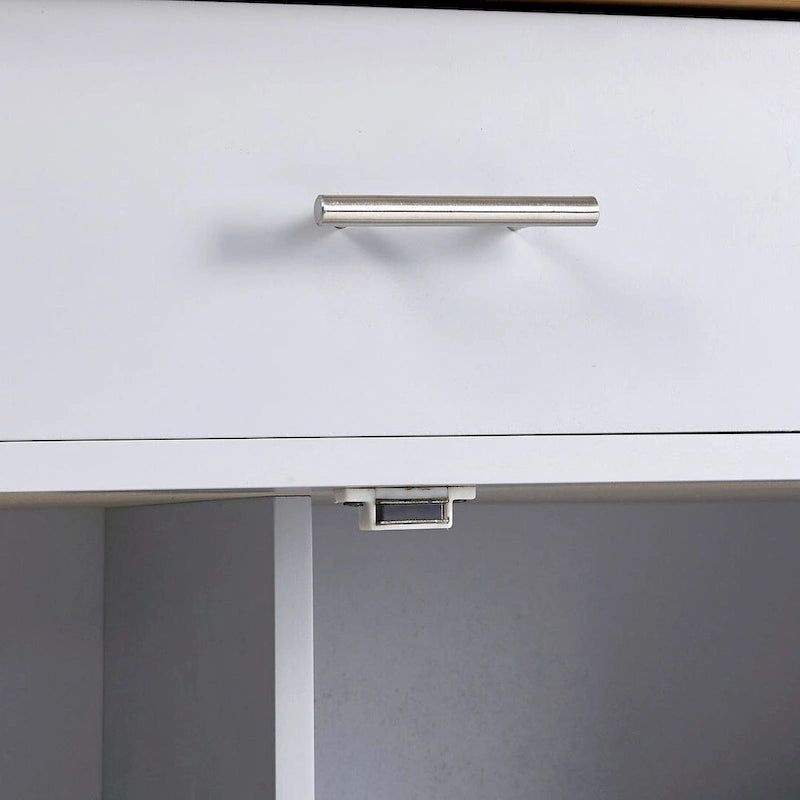 Carrello da cucina con rotelle, cassetto e ripiani portaoggetti