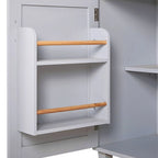 Carrello da cucina con rotelle, cassetto e ripiani portaoggetti