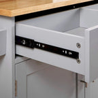 Carrello da cucina con rotelle, cassetto e ripiani portaoggetti