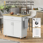 Carrello da cucina con rotelle, cassetto e ripiani portaoggetti