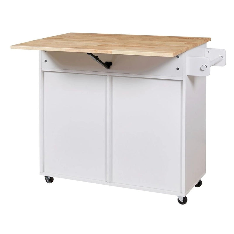 Carrello da cucina con rotelle, cassetto e ripiani portaoggetti