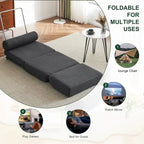 Poltrona Letto Pieghevole Singola con Cuscino, Divano Letto Portatile, Poltrona, Realizzata in Lino Traspirante e Resistente