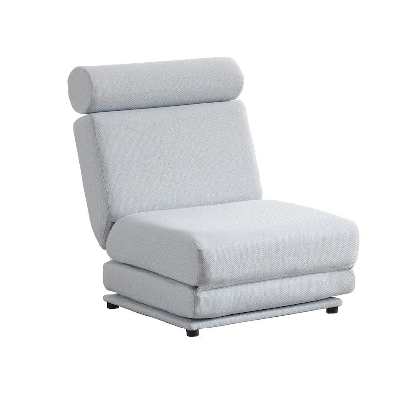 Poltrona Letto Pieghevole Singola con Cuscino, Divano Letto Portatile, Poltrona, Realizzata in Lino Traspirante e Resistente