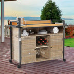 Moasis 54.3 Wicker Bar Cart