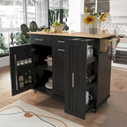 Isola da Cucina con Anta a Ribalta,Carrello Contenitore da Cucina con Organizer Estraibile a 3 Livelli,Carrello da Cucina su Ruote con Porta Asciugamani