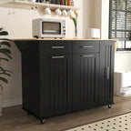 Isola da Cucina con Anta a Ribalta,Carrello Contenitore da Cucina con Organizer Estraibile a 3 Livelli,Carrello da Cucina su Ruote con Porta Asciugamani