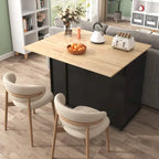 Isola da Cucina con Anta a Ribalta,Carrello Contenitore da Cucina con Organizer Estraibile a 3 Livelli,Carrello da Cucina su Ruote con Porta Asciugamani