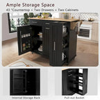 Isola da Cucina con Anta a Ribalta,Carrello Contenitore da Cucina con Organizer Estraibile a 3 Livelli,Carrello da Cucina su Ruote con Porta Asciugamani