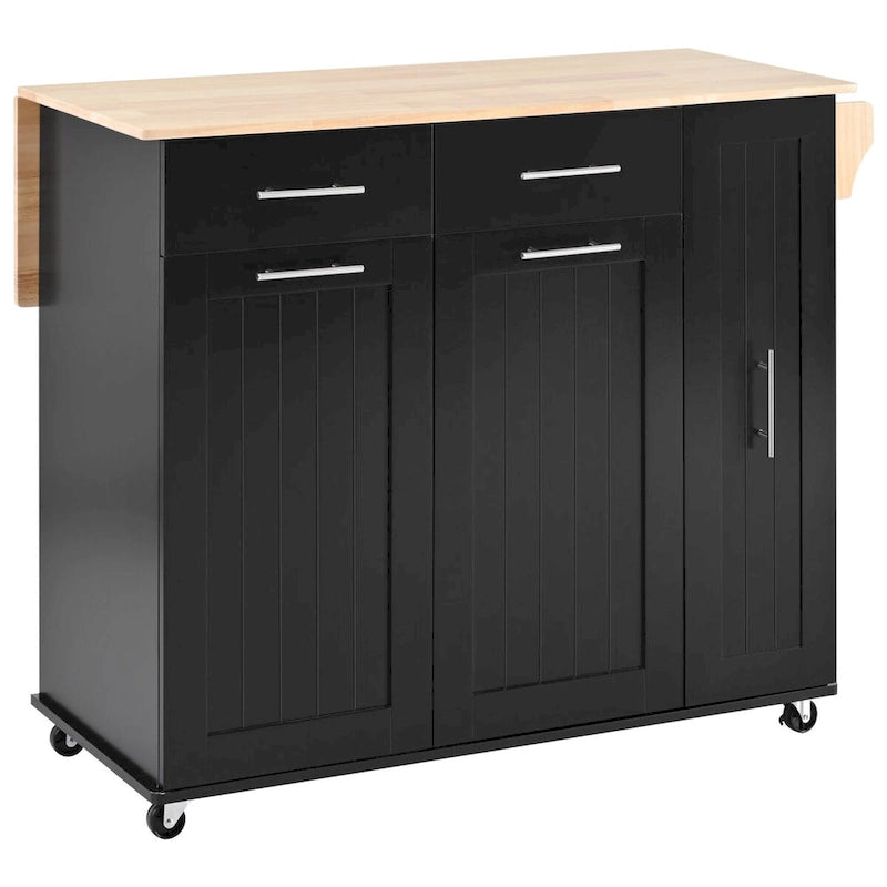 Isola da Cucina con Anta a Ribalta,Carrello Contenitore da Cucina con Organizer Estraibile a 3 Livelli,Carrello da Cucina su Ruote con Porta Asciugamani