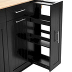 Isola da Cucina con Anta a Ribalta,Carrello Contenitore da Cucina con Organizer Estraibile a 3 Livelli,Carrello da Cucina su Ruote con Porta Asciugamani