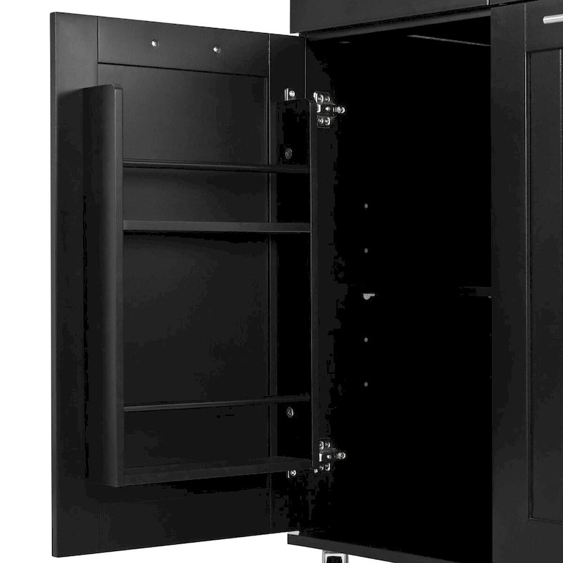 Isola da Cucina con Anta a Ribalta,Carrello Contenitore da Cucina con Organizer Estraibile a 3 Livelli,Carrello da Cucina su Ruote con Porta Asciugamani