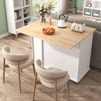 Isola da Cucina con Anta a Ribalta,Carrello Contenitore da Cucina con Organizer Estraibile a 3 Livelli,Carrello da Cucina su Ruote con Porta Asciugamani