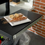 Carrello Grill da Esterno con Tavolino Laterale Pieghevole